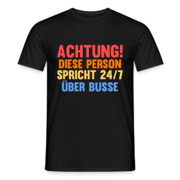 Bus Busfahrer - Männer T-Shirt - Schwarz - Vorne - AI Model Male 178 light (178cm)