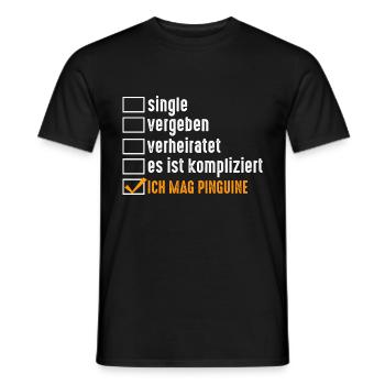 Pinguin - Männer T-Shirt - Schwarz - Vorne - AI Model Male 178 light (178cm)