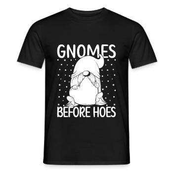 Gnome Costume Men Gnomes Before Hoes Gnome - Men's T-Shirt - black - Front - AI Model Male 178 light (178cm)