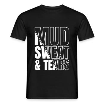 Track Athletics Mud Sweat & Tears Track And Field - Männer T-Shirt - Schwarz - Vorne - AI Model Male 178 light (178cm)