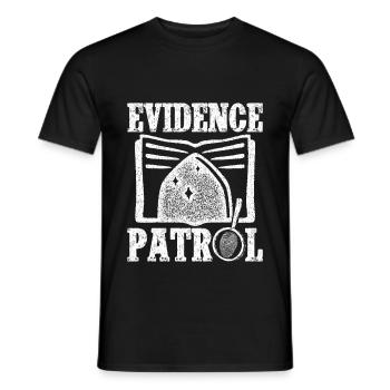 Analyste médico-légal, Patrouille des preuves, Escouade, Laboratoire criminel - T-shirt homme - noir - Devant - AI Model Male 178 light (178cm)