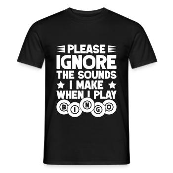 Joueur de bingo s’il vous plaît ignorez les sons quand je joue - T-shirt homme - noir - Devant - AI Model Male 178 light (178cm)