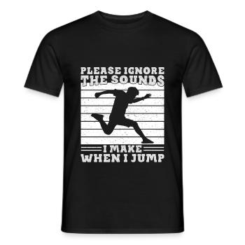 Track Athletics Please Ignore The Sounds - Männer T-Shirt - Schwarz - Vorne - AI Model Male 178 light (178cm)