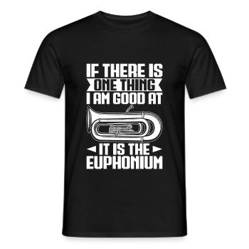 Baritone Player One Thing I Am Good Euphonium - Men's T-Shirt - black - Front - AI Model Male 178 light (178cm)