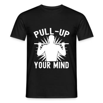 Gym Junkies Pull-Up Your Mind Calisthenics Fitness - Männer T-Shirt - Schwarz - Vorne - AI Model Male 178 light (178cm)