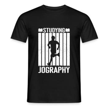 Marathonien étudiant la course à pied - T-shirt homme - noir - Devant - AI Model Male 178 light (178cm)
