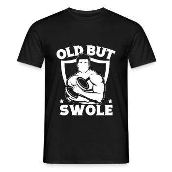 Powerlifting Bodybuilder Old But Swole Gym - Men's T-Shirt - black - Front - AI Model Male 178 light (178cm)
