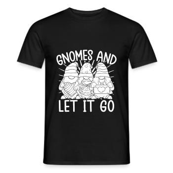 Gnome Costume Men Gnomes & Let It Go Gnome - Men's T-Shirt - black - Front - AI Model Male 178 light (178cm)