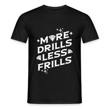 Artiste de peinture au diamant Plus de forets Moins de fioritures - T-shirt homme - noir - Devant - AI Model Male 178 light (178cm)