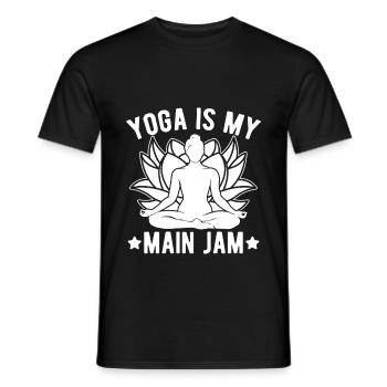 Pilates Enthusiasts Yoga Is My Main Jam Pilates - Men's T-Shirt - black - Front - AI Model Male 178 light (178cm)