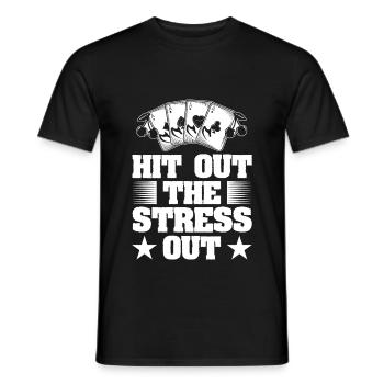 Le joueur de casino a frappé le stress du jeu - T-shirt homme - noir - Devant - AI Model Male 178 light (178cm)