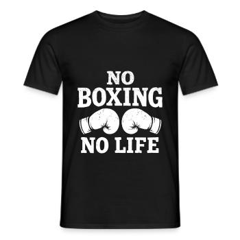 No Boxing No Life Boxing Gloves Boxing Gloves - Men's T-Shirt - black - Front - AI Model Male 178 light (178cm)