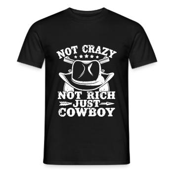 Rodeo Horse Riding Just Cowboy - Männer T-Shirt - Schwarz - Vorne - AI Model Male 178 light (178cm)