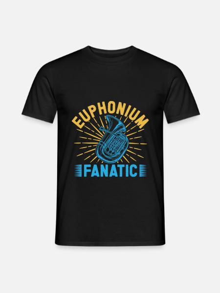 Euphonium Fanatic Baritone Marching Band - Men's T-Shirt - black