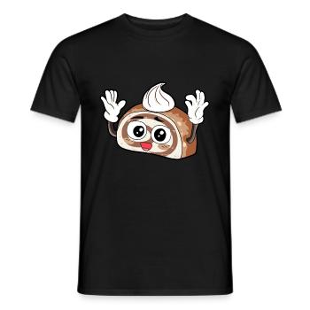 Gâteau repas gourmet cadeau - T-shirt homme - noir - Devant - AI Model Male 178 light (178cm)