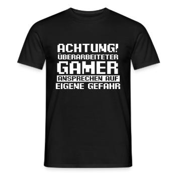 Gaming Zocken Zocker Gamer - Männer T-Shirt - Schwarz - Vorne - AI Model Male 178 light (178cm)
