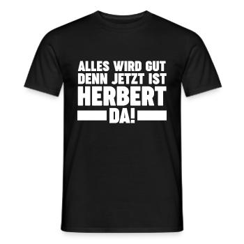 Herbert - Männer T-Shirt - Schwarz - Vorne - AI Model Male 178 light (178cm)