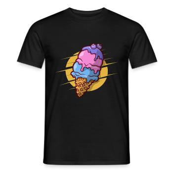 Crème glacée aux bleuets - T-shirt homme - noir - Devant - AI Model Male 178 light (178cm)