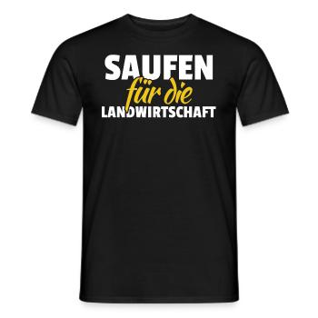 Drinking for agriculture shirt gift idea - Men's T-Shirt - black - Front - AI Model Male 178 light (178cm)