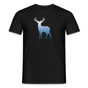 Forêt d'orignal - T-shirt homme - noir - Devant - AI Model Male 178 light (178cm)