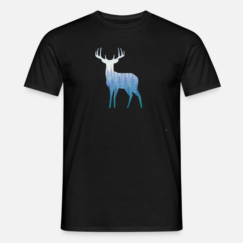 Moose forest - Men’s T-shirt - black