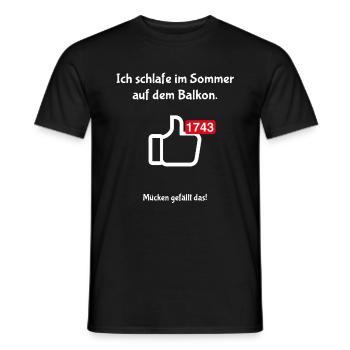 Mücken gefällt das! - Männer T-Shirt - Schwarz - Vorne - AI Model Male 178 light (178cm)