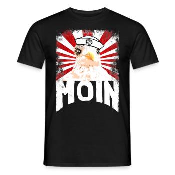 Böse Möwe Hafen Adler Moin Ahoi - Männer T-Shirt - Schwarz - Vorne - AI Model Male 178 light (178cm)