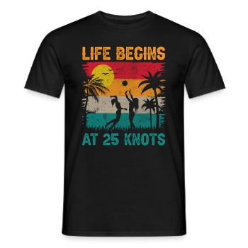 Windsurfing Water Sports - Men's T-Shirt - black - Front - AI Model Male 178 light (178cm)