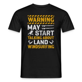 Windsurfing Water Sports - Men's T-Shirt - black - Front - AI Model Male 178 light (178cm)