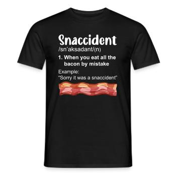 Bacon lover- I do bacon on it - Men's T-Shirt - black - Front - AI Model Male 178 light (178cm)