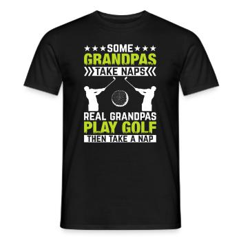 Jouer au golf, c’est vivre !- Swing the golf club - T-shirt homme - noir - Devant - AI Model Male 178 light (178cm)