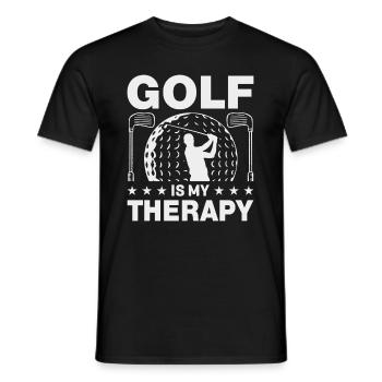 Jouer au golf, c’est vivre !- Swing the golf club - T-shirt homme - noir - Devant - AI Model Male 178 light (178cm)
