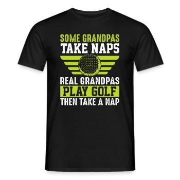 Jouer au golf, c’est vivre !- Swing the golf club - T-shirt homme - noir - Devant - AI Model Male 178 light (178cm)