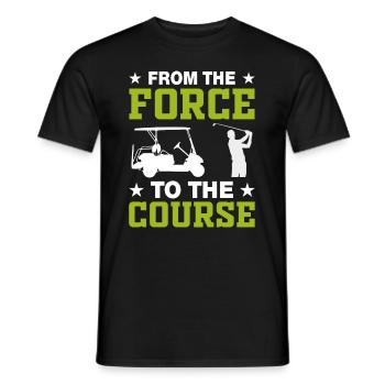 Jouer au golf, c’est vivre !- Swing the golf club - T-shirt homme - noir - Devant - AI Model Male 178 light (178cm)