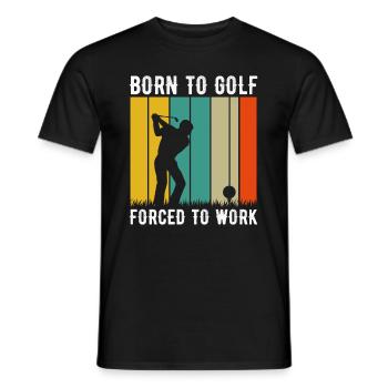 Jouer au golf, c’est vivre !- Swing the golf club - T-shirt homme - noir - Devant - AI Model Male 178 light (178cm)