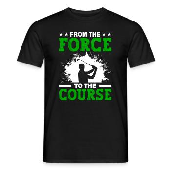 Jouer au golf, c’est vivre !- Swing the golf club - T-shirt homme - noir - Devant - AI Model Male 178 light (178cm)