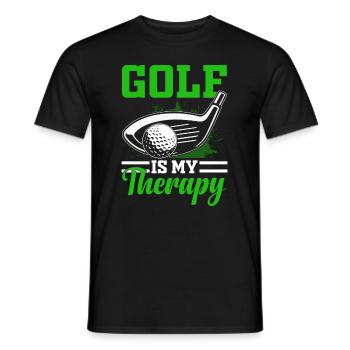 Jouer au golf, c’est vivre !- Swing the golf club - T-shirt homme - noir - Devant - AI Model Male 178 light (178cm)