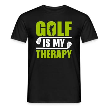 Jouer au golf, c’est vivre !- Swing the golf club - T-shirt homme - noir - Devant - AI Model Male 178 light (178cm)