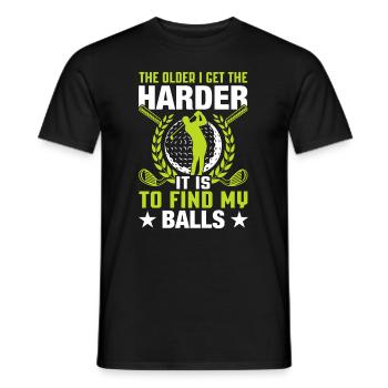 Jouer au golf, c’est vivre !- Swing the golf club - T-shirt homme - noir - Devant - AI Model Male 178 light (178cm)