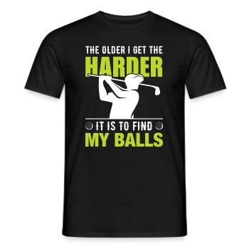 Jouer au golf, c’est vivre !- Swing the golf club - T-shirt homme - noir - Devant - AI Model Male 178 light (178cm)