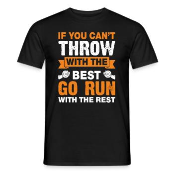 Les lanceurs sportifs n’ont pas de ligne d’arrivée - T-shirt homme - noir - Devant - AI Model Male 178 light (178cm)