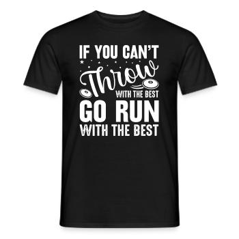 Les lanceurs sportifs n’ont pas de ligne d’arrivée - T-shirt homme - noir - Devant - AI Model Male 178 light (178cm)