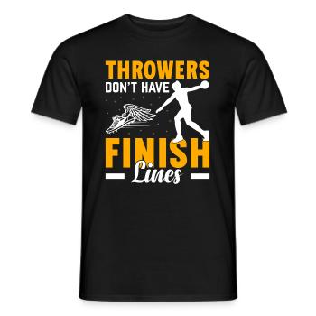 Les lanceurs sportifs n’ont pas de ligne d’arrivée - T-shirt homme - noir - Devant - AI Model Male 178 light (178cm)