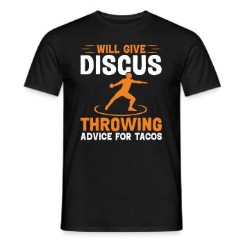 Diskuswerfen - mit Schwung zum Erfolg - Männer T-Shirt - Schwarz - Vorne - AI Model Male 178 light (178cm)