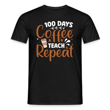 Coffee Teach Repeat - Men's T-Shirt - black - Front - AI Model Male 178 light (178cm)