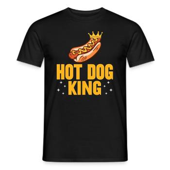 Hot Dog König! - Männer T-Shirt - Schwarz - Vorne - AI Model Male 178 light (178cm)
