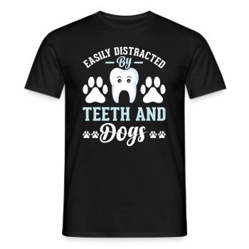 Dentiste Dentiste Dents - T-shirt homme - noir - Devant - AI Model Male 178 light (178cm)