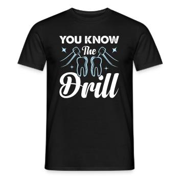 Dentist Dentist Teeth - Men's T-Shirt - black - Front - AI Model Male 178 light (178cm)