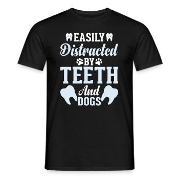 Dentist Dentist Teeth - Men's T-Shirt - black - Front - AI Model Male 178 light (178cm)