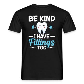 Dentist Dentist Teeth - Men's T-Shirt - black - Front - AI Model Male 178 light (178cm)